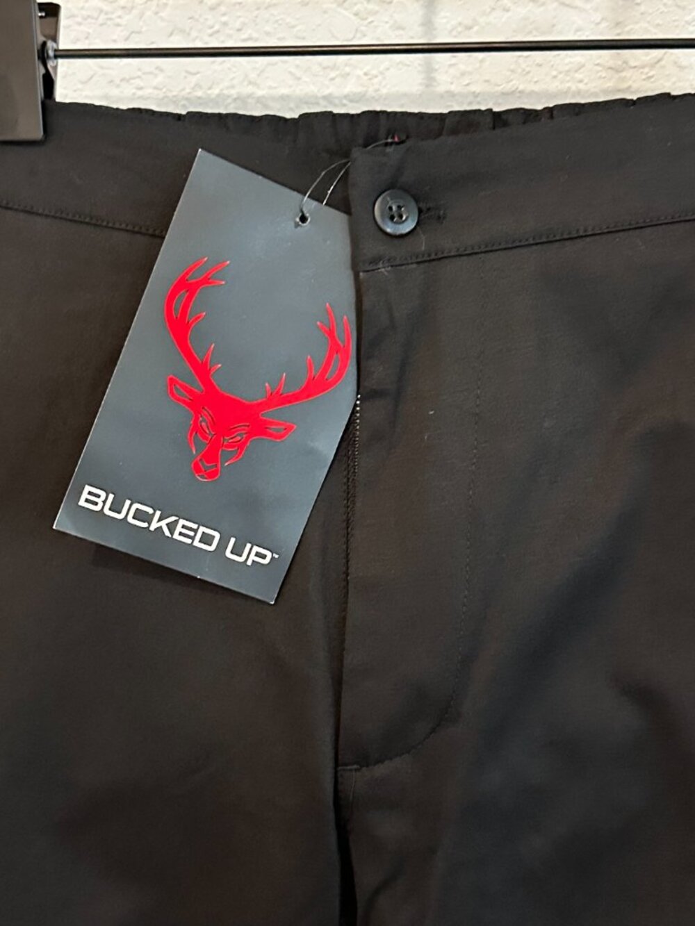 Bucked Up Men's Black Shorts NWT Logo Cotton - Picture 11 of 14